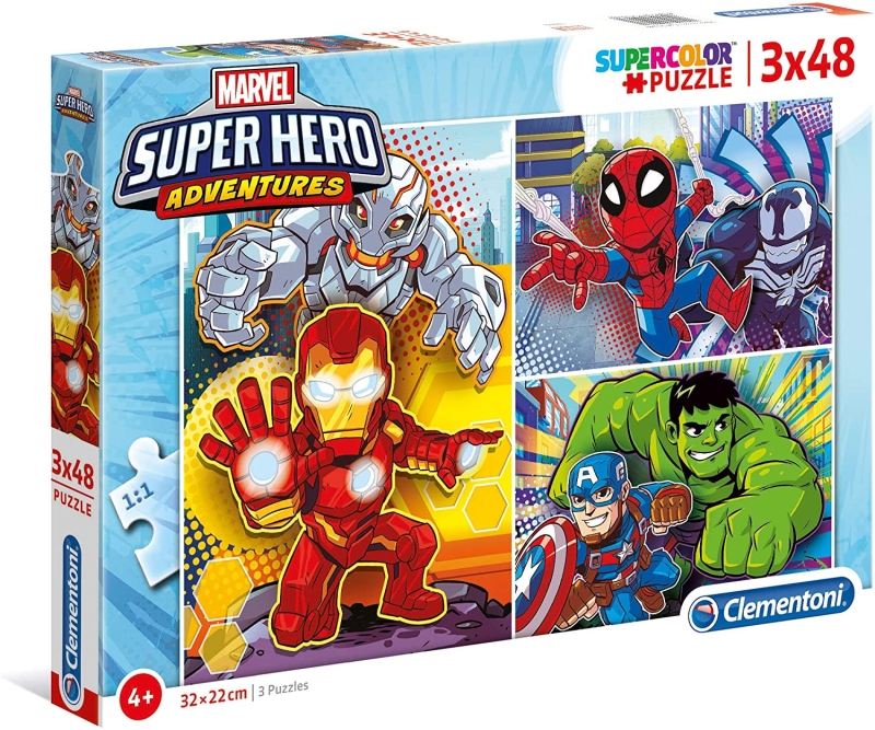 Avengers Puzzle für Kinder 3x48 Teile - ab 4 Jahren | MARVEL